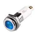 S12F-24B - HIGH LED 12MM FLAT 24V BLUE IP67