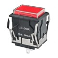 LB03KW01-01-JC - IND PB ILLUM RECT BLCK 110V NEON