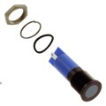 Q14F1BXXHB24E - 14MM FLSH BLK CHRM HYP BLU 24VDC