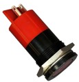 Q22F1BXXR12E - INDICATOR 12V 22MM FLUSH RED