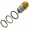 5563704304 - LED PNL MT 1" 24V WT DOME YEL