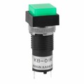 KB01KW01-12-FF - SW PB ILLUM SQ GREEN SLD MOUNT