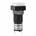 KB01KW01-12-BB - SW PB ILLUM SQ WHITE SOLDER MNT