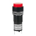 KB02KW01-6B-CC - SW IND PB RND WHT LED RED SLD