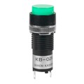 KB02KW01-6B-FF - SW IND PB RND WHT LED GREEN CAP