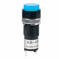 KB02KW01-6B-GG - SW IND PB RND WHTE LED BLUE CAP
