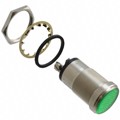 5561603304 - LED PNL MT 1" 12V WT FLAT GRN