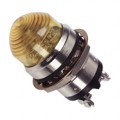 5563705304 - LED PNL MT 1" 125VAC WT DOME YEL