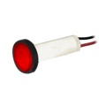 464W-NWR24H-CRO - PMI LED .250" FLAT 24V WIRE RED