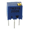 T63YB204KT20 - TRIMMER 200KOHM 0.25W PC PIN TOP