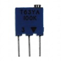 T63YA104KT20 - TRIMMER 100KOHM 0.25W PC PIN TOP