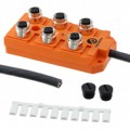914-5M NC032 - M12 PLASTIC 6PORT 2SIG LED