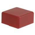 6JRED - CAP PUSHBUTTON SQUARE RED