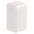 1SWHT - CAP PUSHBUTTON SQUARE WHITE