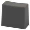 1CDGR - CAP PUSHBUTTON RECT DARK GRAY