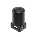 181D01000 - CAP PUSHBUTTN RND BLK/TRANS LENS