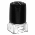 181D00000 - CAP PUSHBUTTON RND BLK/WHT LENS