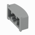 1630003 - CAP PUSHBUTTON RECTANGULAR GRAY