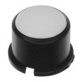 1F096 - CAP TACT RND BLK/FROSTD WHT LENS
