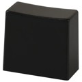 1CBLK - CAP PUSHBUTTON RECTANGULAR BLACK
