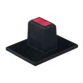 AT4065C - CAP SLIDE RECT BLK/RED LENS
