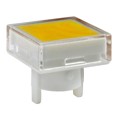 AT487JE - CAP PUSHBUTTON SQUARE CLEAR/YEL