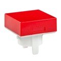AT485CB - CAP PUSHBUTTON SQUARE RED/WHITE
