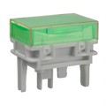 AT4027JF - CAP PUSHBUTTON RECT CLEAR/GREEN