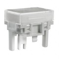 AT4027JB - CAP PUSHBUTTON RECT CLEAR/WHITE
