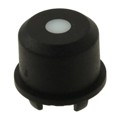1ES096 - CAP TACT RND BLK/FROSTD WHT LENS