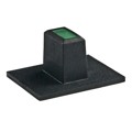 AT4065F - CAP SLIDE RECT BLK/GRN LENS