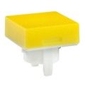 AT485EB - CAP PUSHBUTTON SQUARE YEL/WHITE