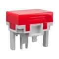 AT4030C - CAP PUSHBUTTON RECTANGULAR RED