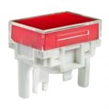 AT4177JC - CAP PUSHBUTTON RECT CLEAR/RED
