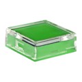 AT3076JF - CAP PUSHBUTTON SQUARE CLEAR/GRN