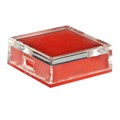 AT3076JC - CAP PUSHBUTTON SQUARE CLEAR/RED