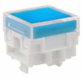 AT477JG - CAP PUSHBUTTON SQUARE CLEAR/BLUE