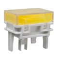 AT4027JE - CAP PUSHBUTTON RECT CLEAR/YELLOW