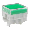 AT477JF - CAP PUSHBUTTON SQUARE CLEAR/GRN