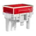 AT4027JC - CAP PUSHBUTTON RECT CLEAR/RED