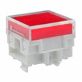 AT477JC - CAP PUSHBUTTON SQUARE CLEAR/RED