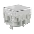 AT4129JB - CAP PUSHBUTTON SQUARE CLEAR/WHT