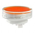 AT4165JD - CAP PUSHBUTTON ROUND CLR/AMBER