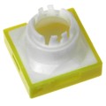 AT3001EB - CAP PUSHBUTTON SQUARE YEL/WHITE