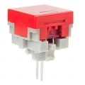 AT480CC - CAP PUSHBUTTON SQ RED/RED LED