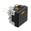 AT480DA - CAP PUSHBUTTON SQ BLK/AMBER LED