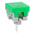 AT480FF - CAP PUSHBUTTON SQ GRN/GRN LED