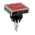 AT3010C24JC - CAP PUSHBUTTON SQUARE CLEAR/RED