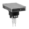 AT3012F05JA - CAP PUSHBUTTON RECT CLEAR/BLACK