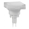 AT3010CF02JB - CAP PUSHBUTTON SQUARE CLEAR/WHT